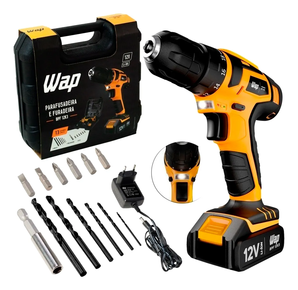 Parafusadeira e Furadeira Wap BPF 12K3