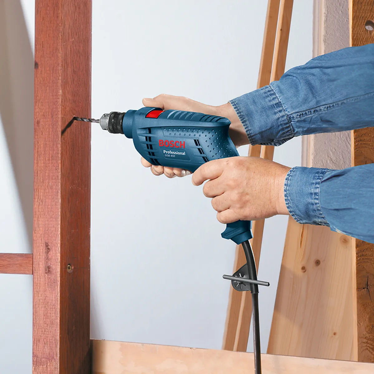 Furadeira de Impacto Profissional Bosch GSB 450