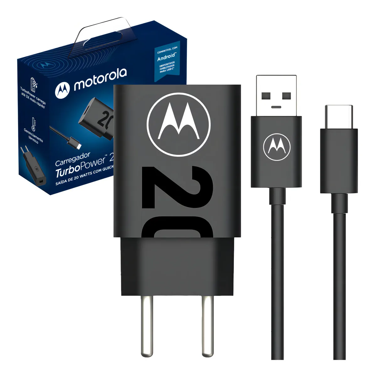 3) Motorola TurboPower 20W – Carregador Turbo com Ótimo Desempenho