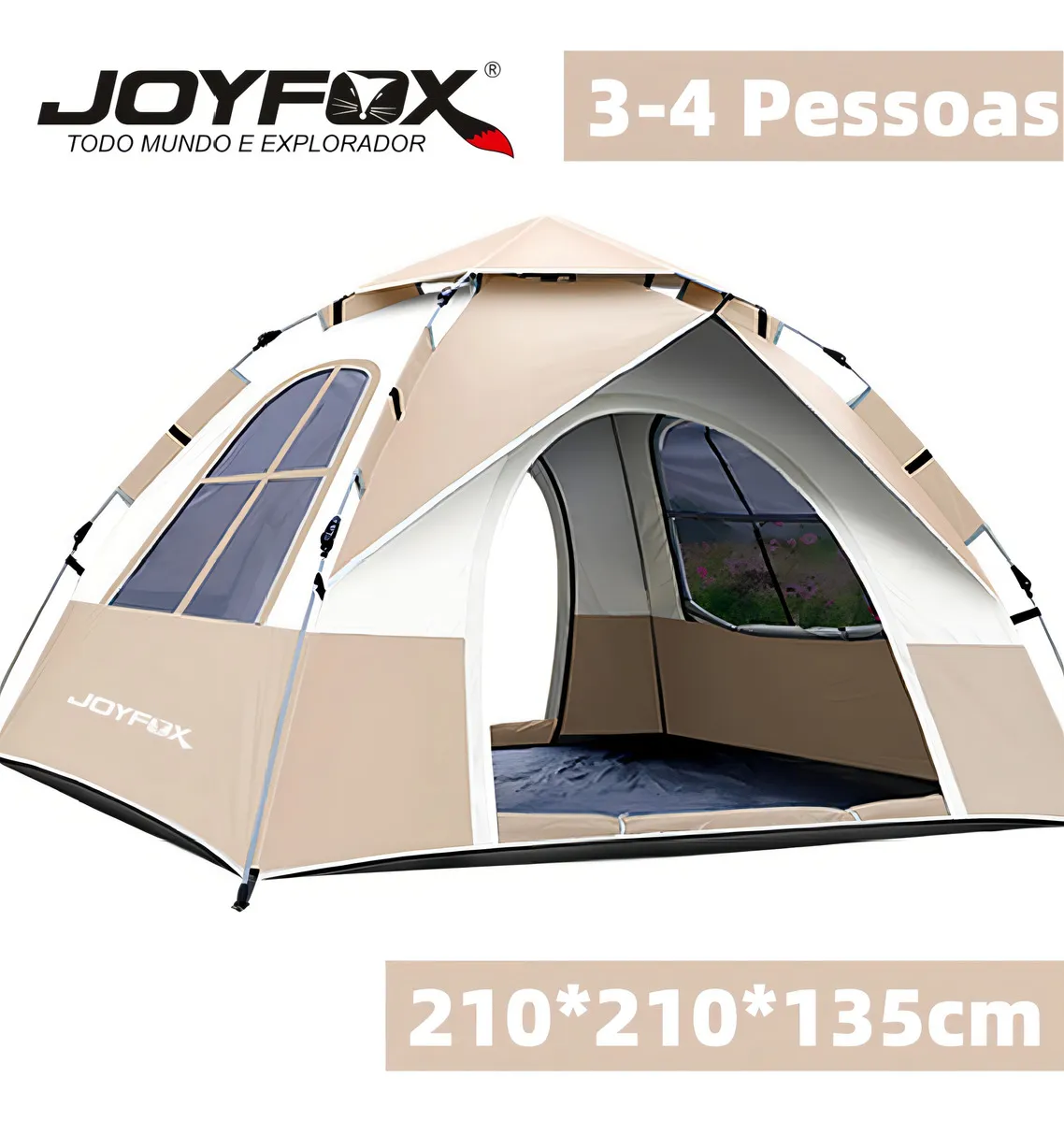 Barraca de Camping JOYFOX 3/4 Pessoas Automática