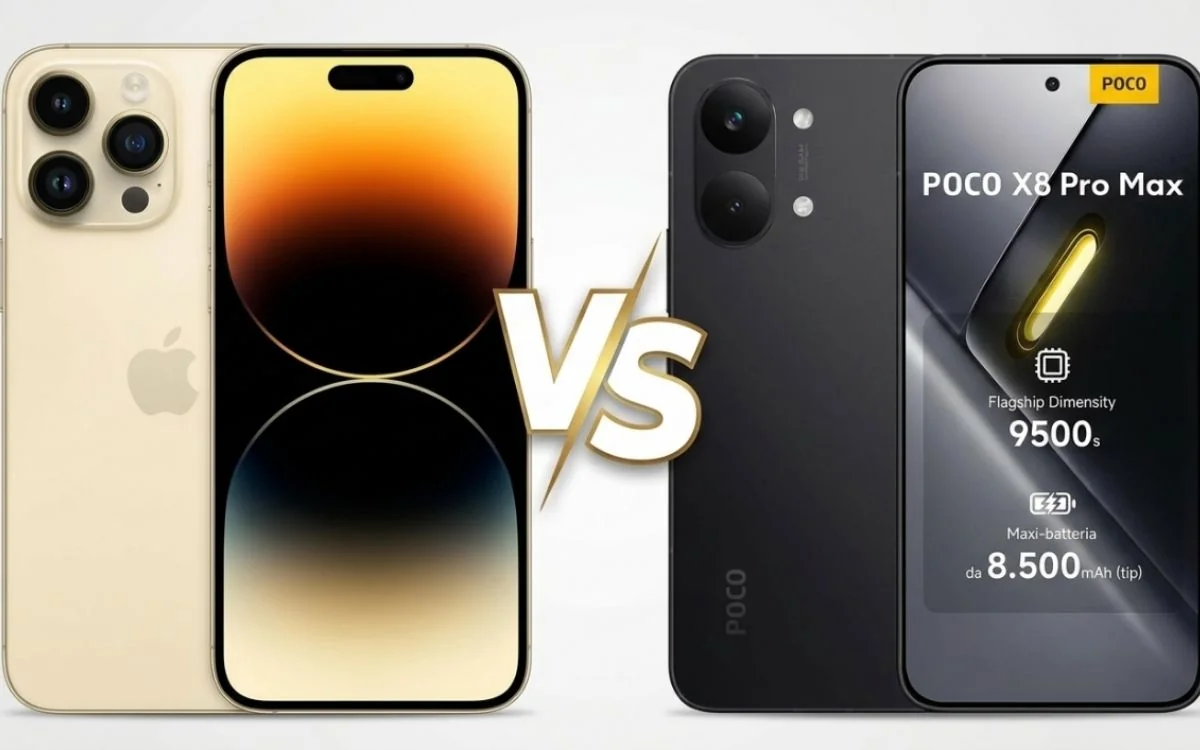 iPhone 14 Pro Max vs Poco X8 Pro Max: Qual o melhor investimento hoje?